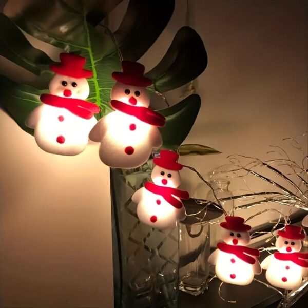 10 Luzes de Corda de Boneco de Neve LED - Imagem 8