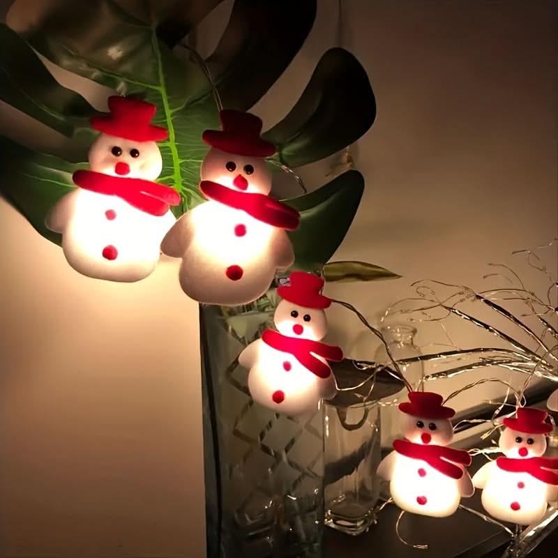 10 Luzes de Corda de Boneco de Neve LED - Imagem 8