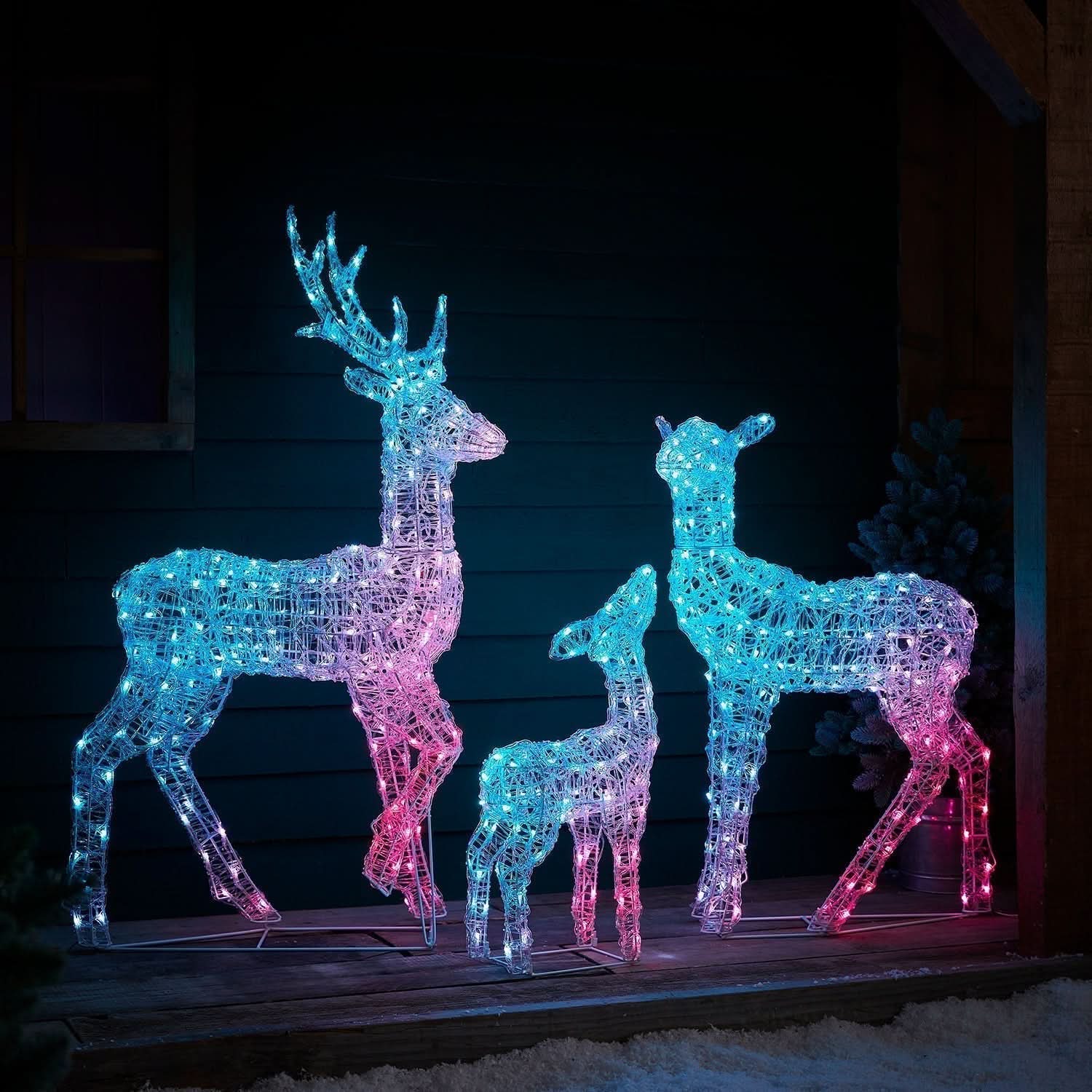 Conjunto de Renas Iluminadas com LED RGB Inteligente e Controle via Wi-Fi - Imagem 4