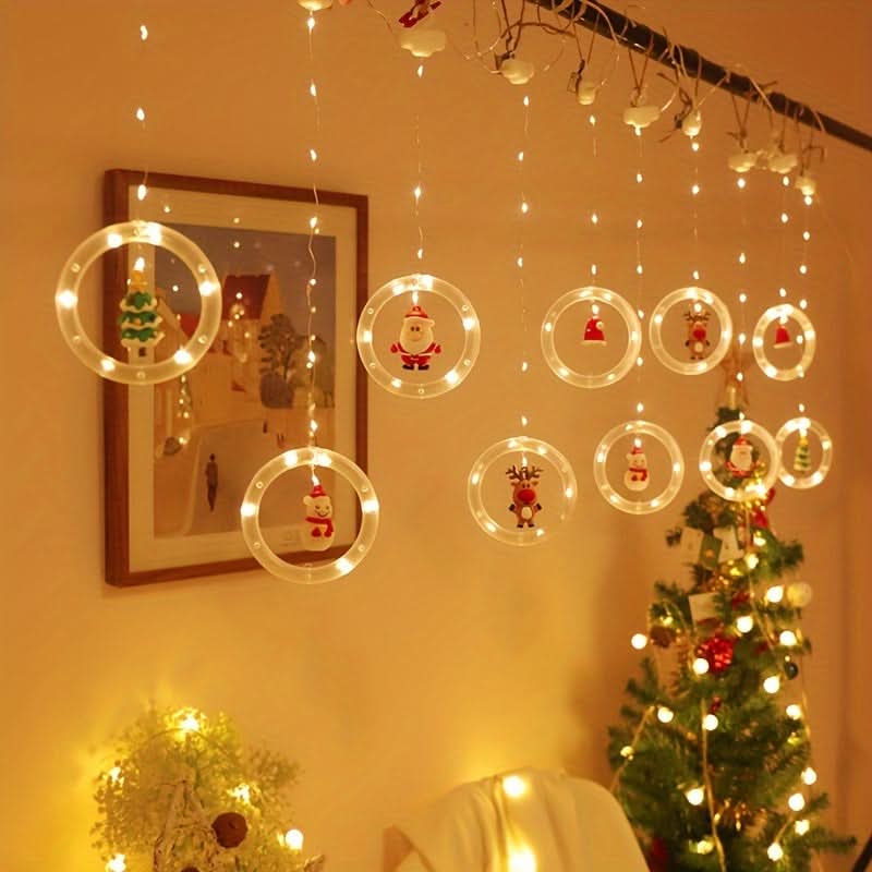 Luz de Natal LED Colorida do Papai Noel para Janela com USB - Imagem 7