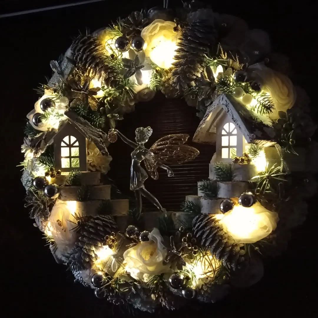 Guirlanda Decoração Natalina Luxo com Led 55CM - Imagem 3