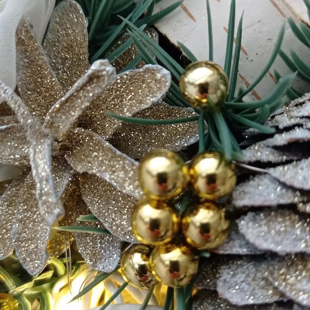 Guirlanda Decoração Natalina Luxo com Led 55CM - Imagem 2