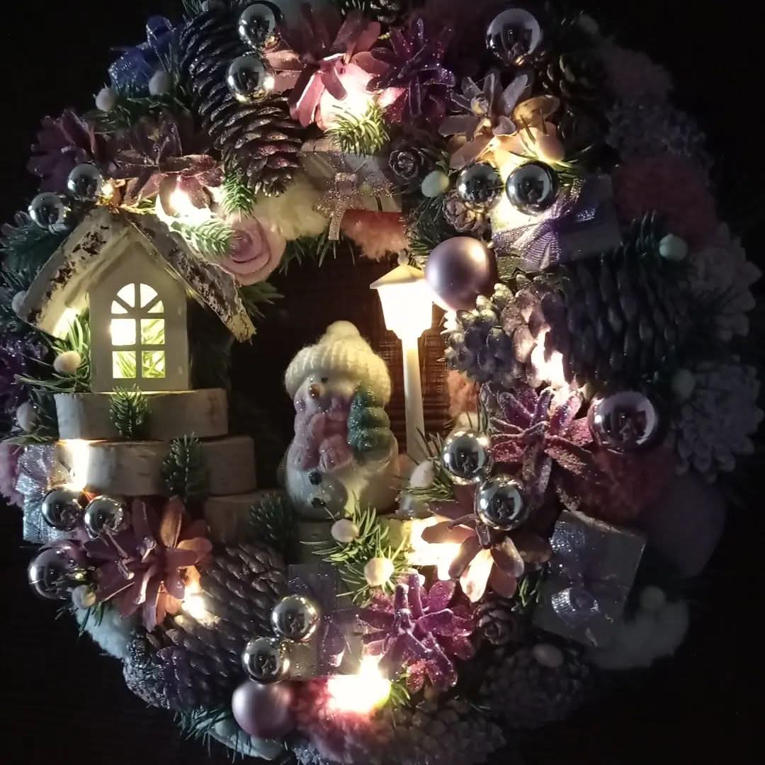Guirlanda Decoração Natalina Luxo com Led 55CM - Imagem 3