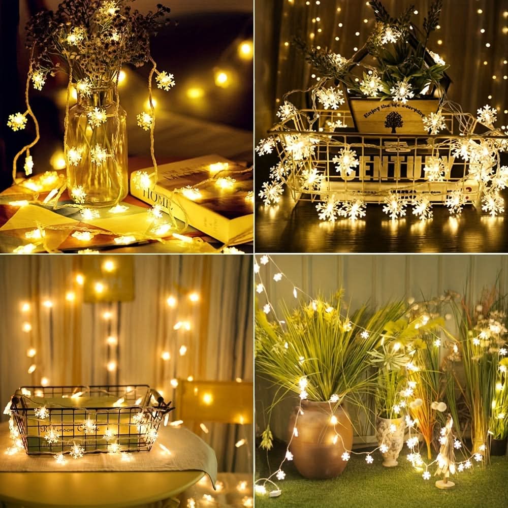 Cortina de Luzes LED Floco de Neve – 3 Metros - Imagem 2