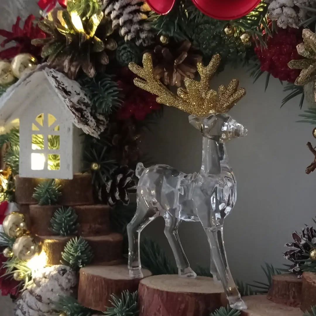 Guirlanda Decoração Natalina Luxo com Led 55CM - Imagem 2