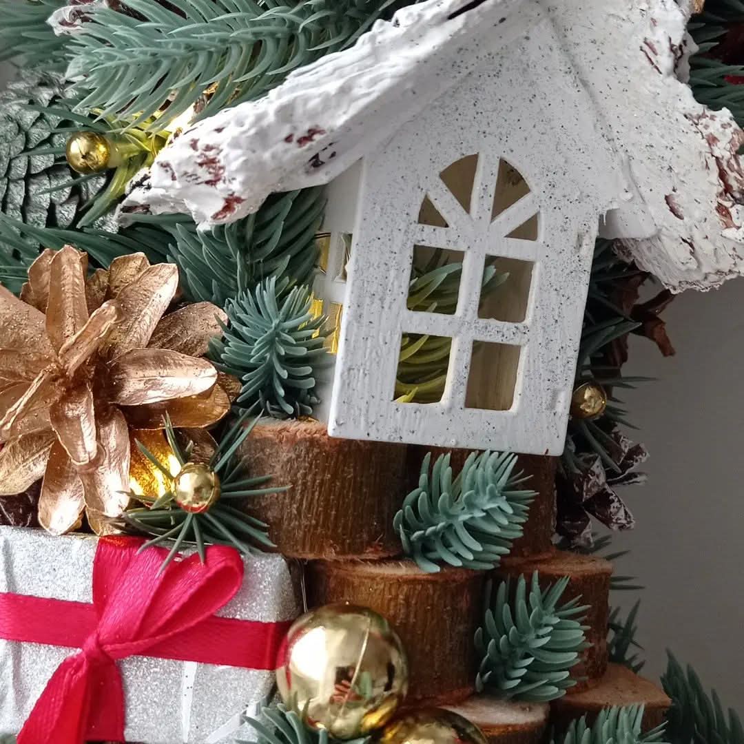 Guirlanda Decoração Natalina Luxo com Led 55CM - Imagem 3