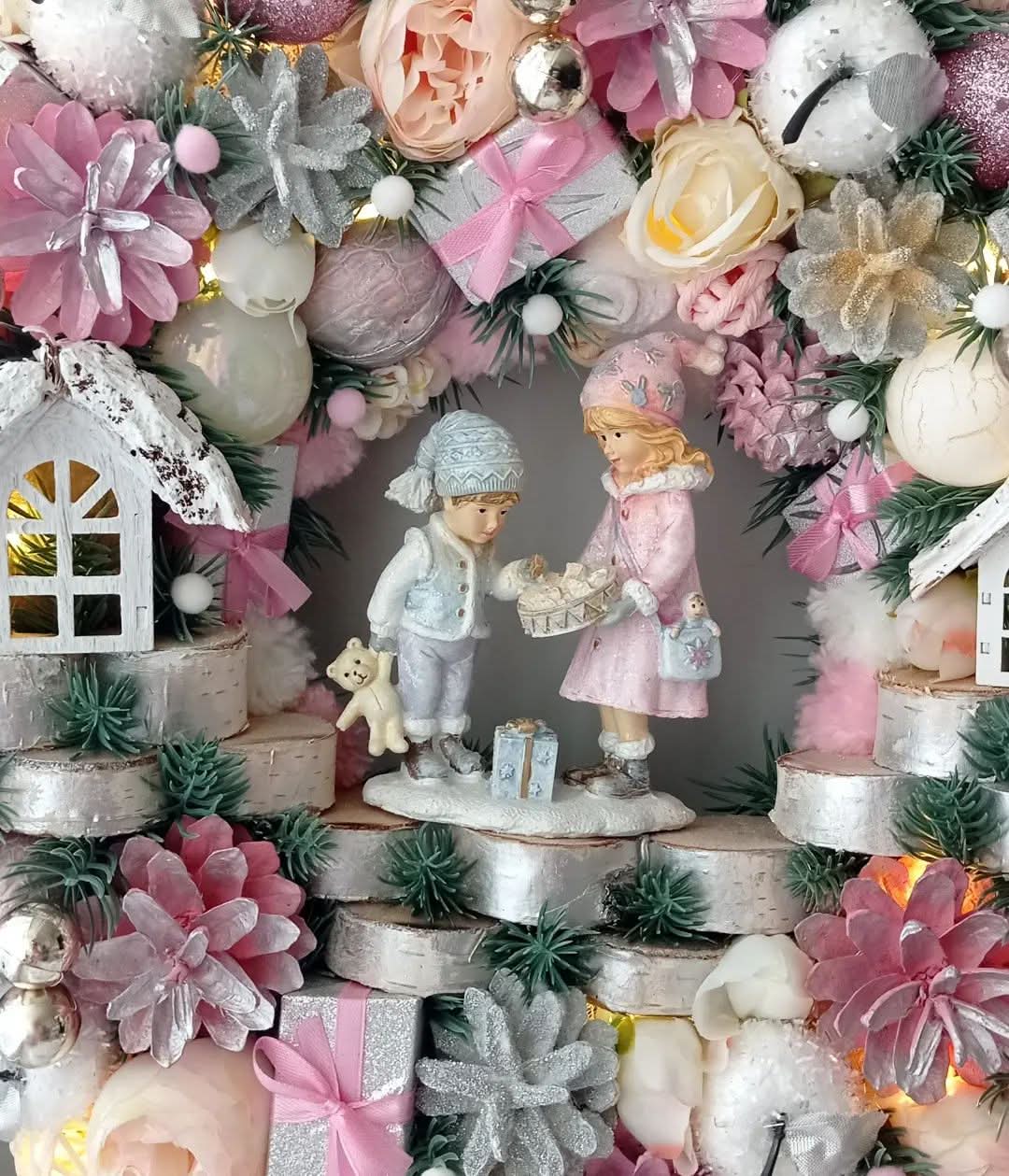 Guirlanda Decoração Natalina Luxo com Led 55CM - Imagem 2