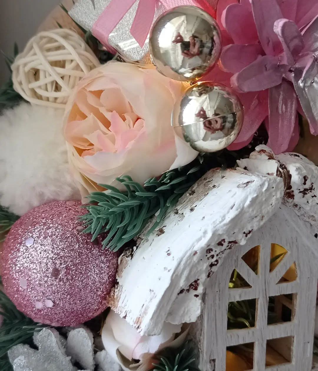 Guirlanda Decoração Natalina Luxo com Led 55CM - Imagem 4