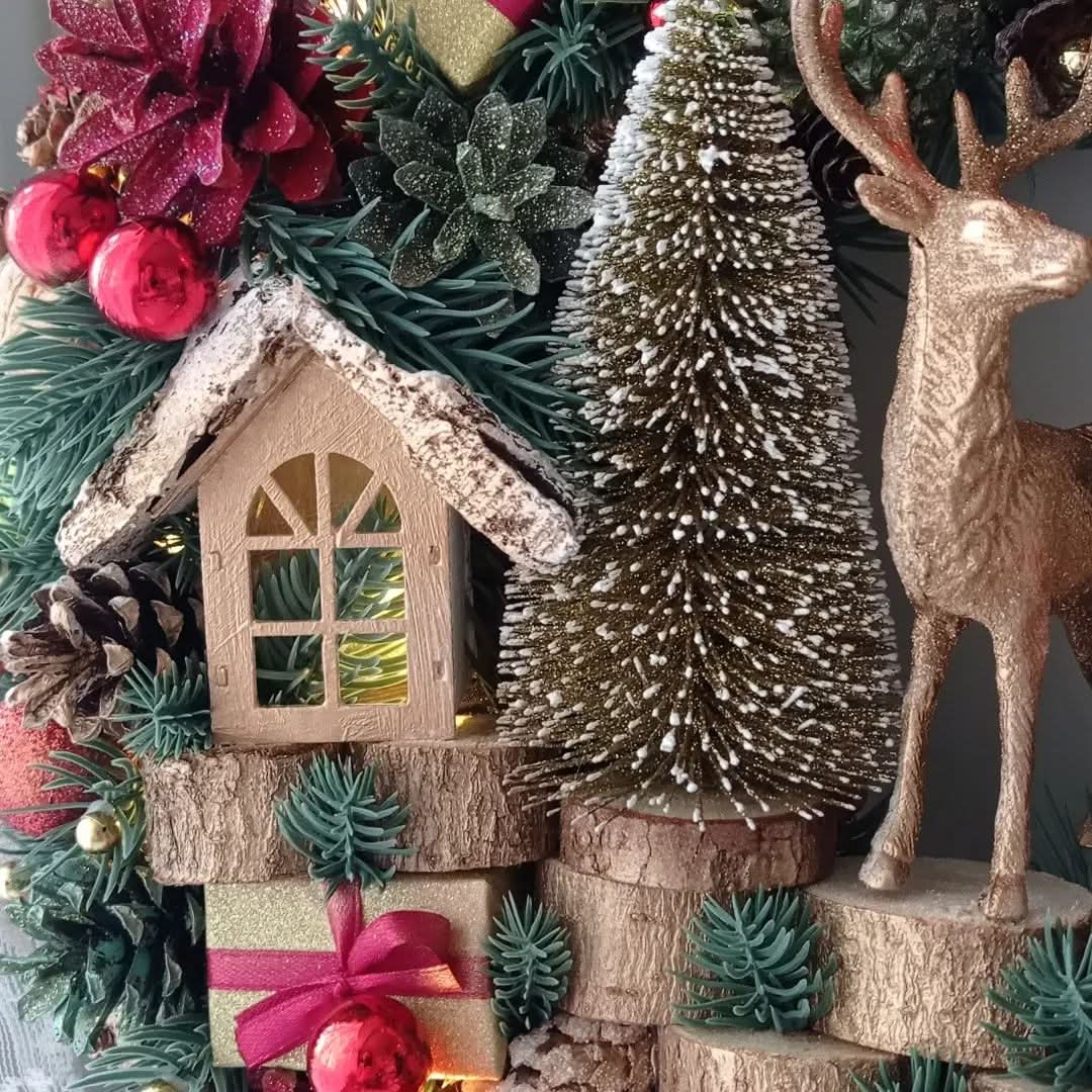 Guirlanda Decoração Natalina Luxo com Led 65CM - Imagem 2