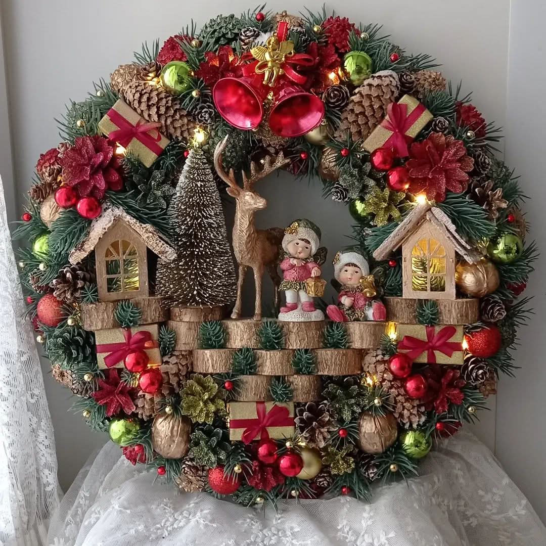 Guirlanda Decoração Natalina Luxo com Led 65CM - Imagem 4