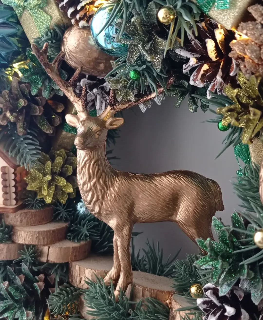 Guirlanda Decoração Natalina Luxo com Led 65CM - Imagem 2
