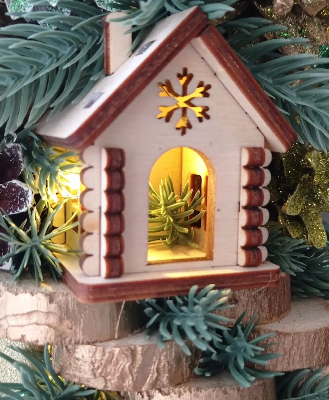 Guirlanda Decoração Natalina Luxo com Led 65CM - Imagem 3