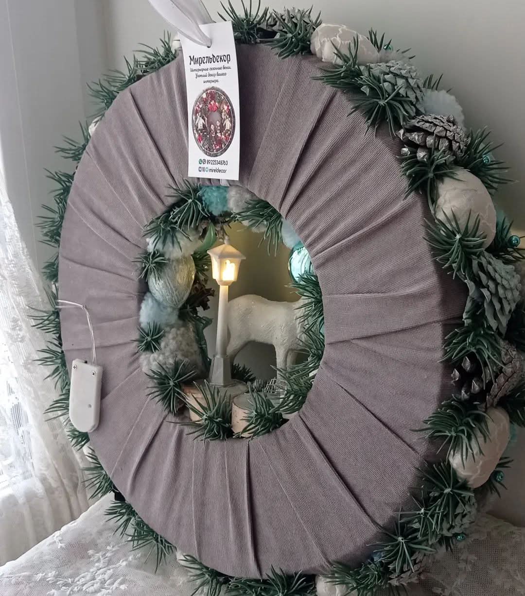 Guirlanda Decoração Natalina Luxo com Led 65CM - Imagem 3