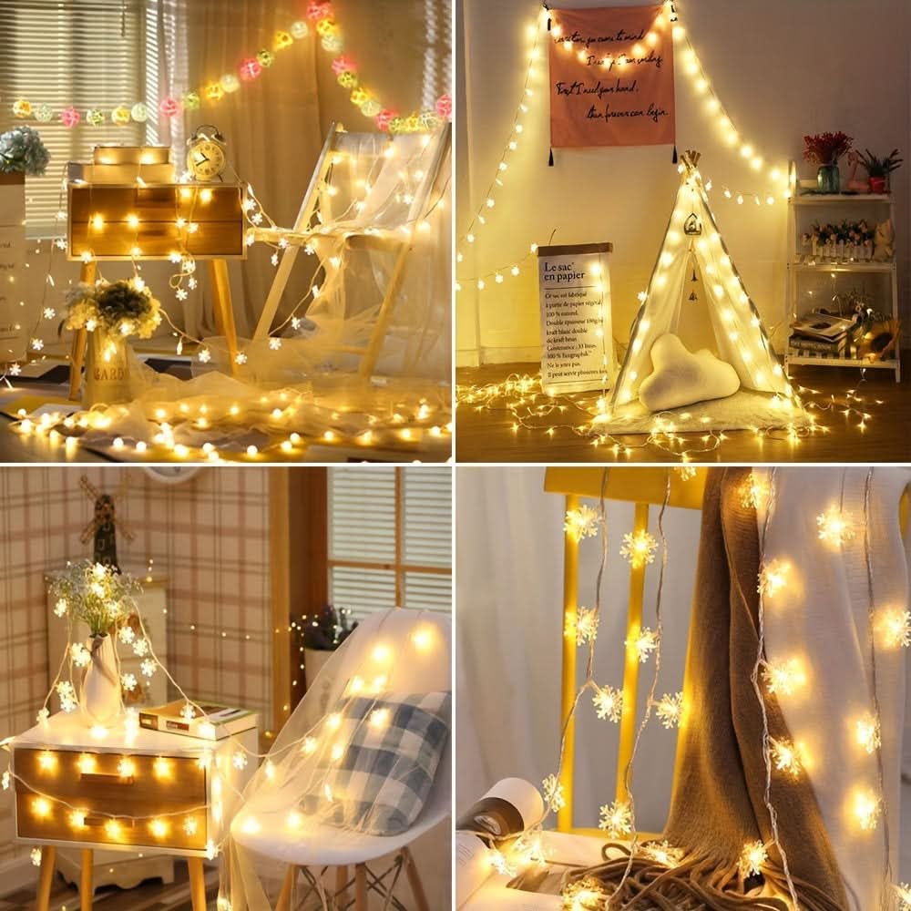 Cortina de Luzes LED Floco de Neve – 3 Metros - Imagem 7