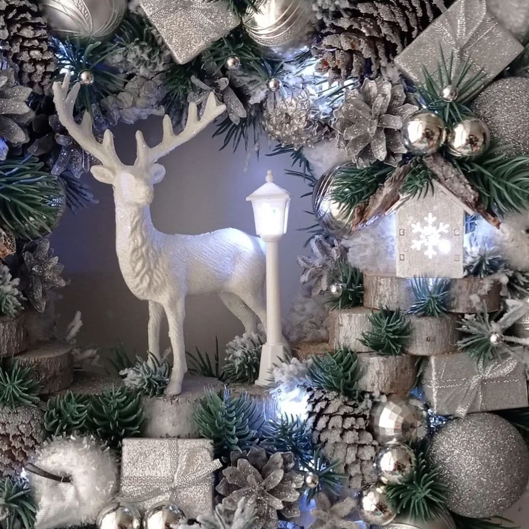 Guirlanda Decoração Natalina Luxo com Led 65CM - Imagem 2