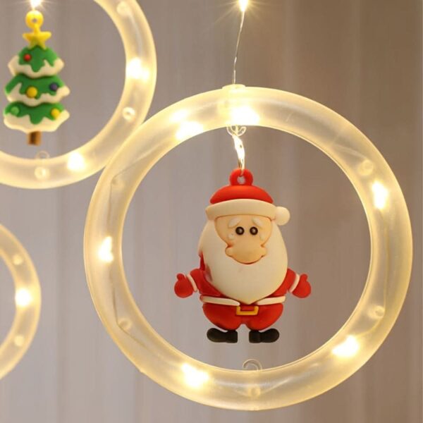 Luz de Natal LED Colorida do Papai Noel para Janela com USB - Imagem 8