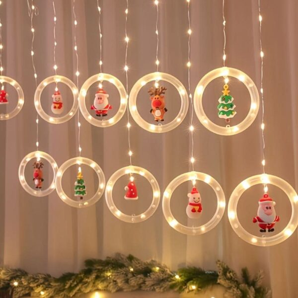 Luz de Natal LED Colorida do Papai Noel para Janela com USB - Imagem 4