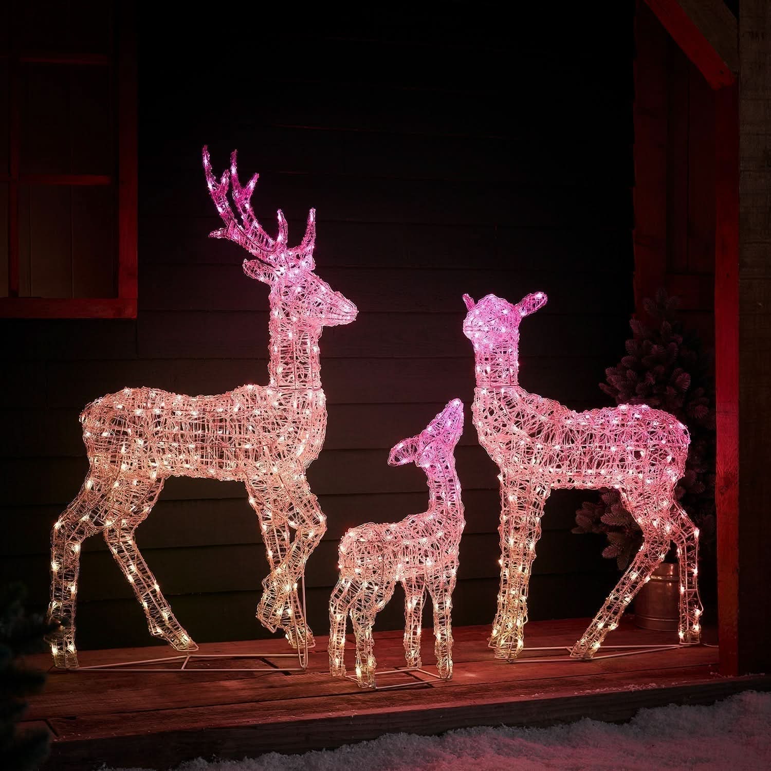 Conjunto de Renas Iluminadas com LED RGB Inteligente e Controle via Wi-Fi - Imagem 3