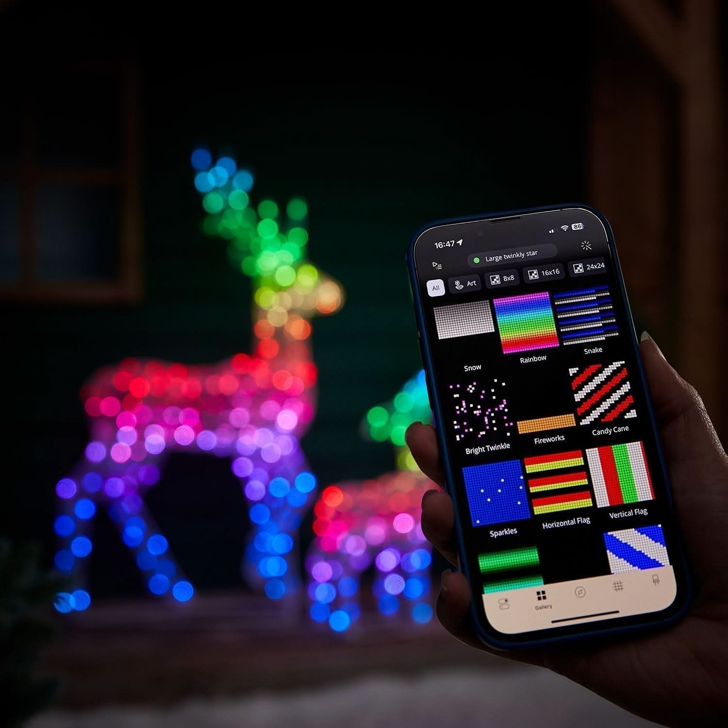 Conjunto de Renas Iluminadas com LED RGB Inteligente e Controle via Wi-Fi - Imagem 13