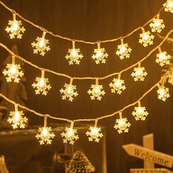 Cortina de Luzes LED Floco de Neve – 3 Metros - Imagem 11