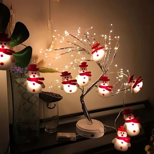 10 Luzes de Corda de Boneco de Neve LED - Imagem 4