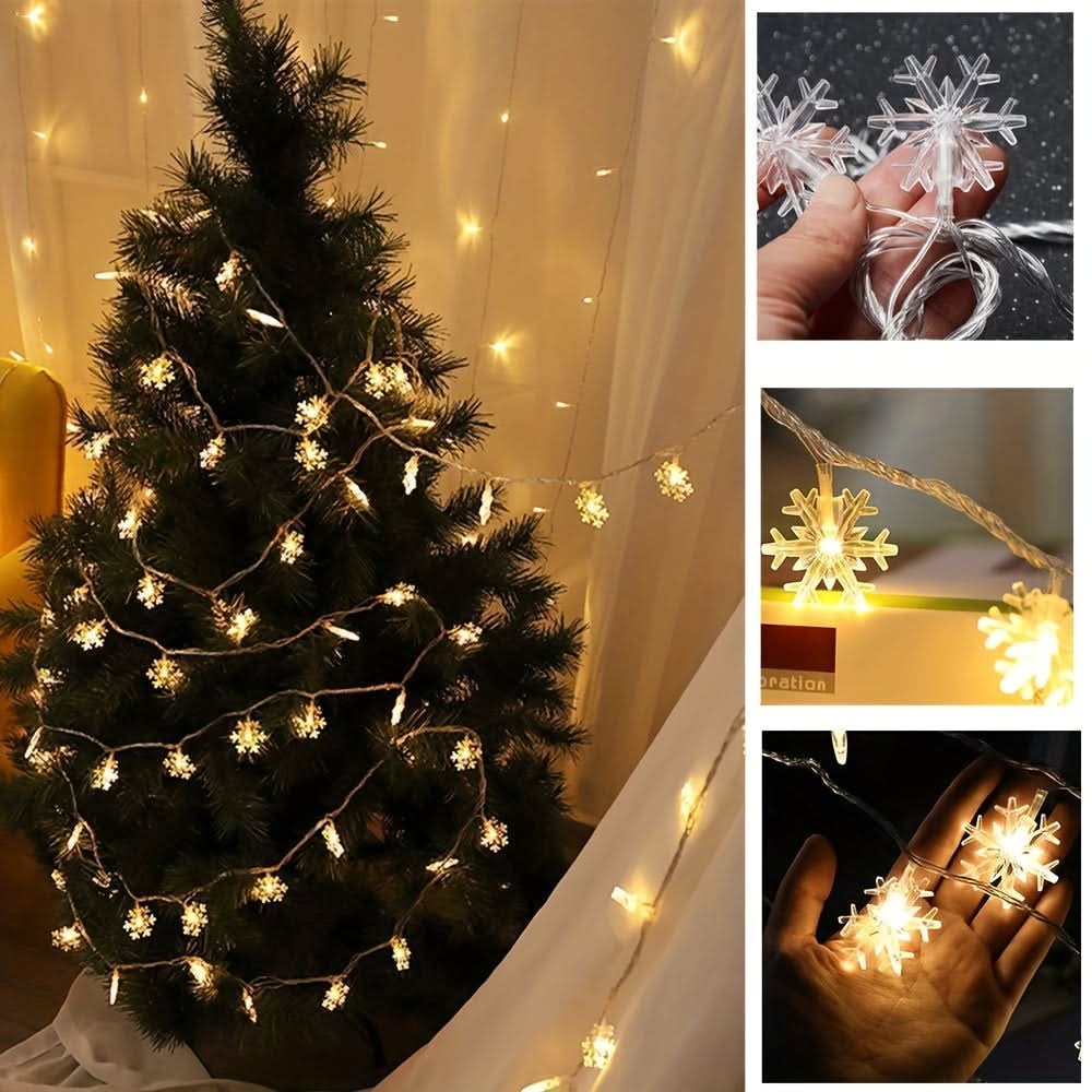Cortina de Luzes LED Floco de Neve – 3 Metros - Imagem 4
