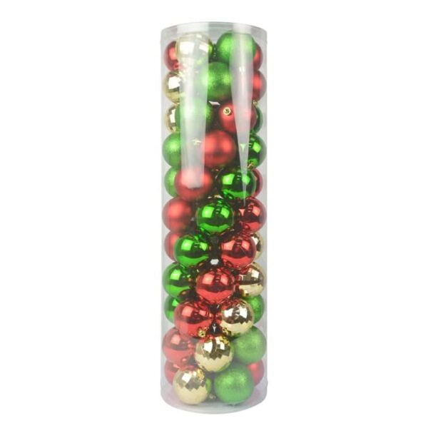 Kit Bolas Natalinas Decoração para Natal 55 Peças - Imagem 2
