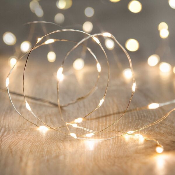 100 Micro Luzes de Fada LED Brancas Quentes - Imagem 3