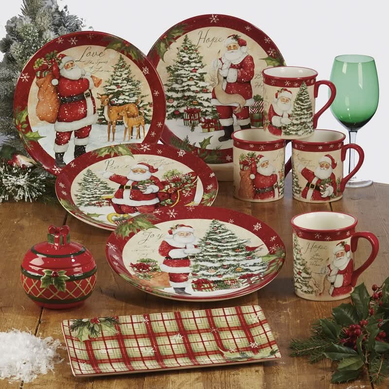 Conjunto de Louça de Natal Holiday Wishes – 16 Peças - Imagem 3