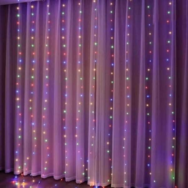 Cortina de Luz de Led com 300 Luzes e 8 Modos para Natal - Imagem 6