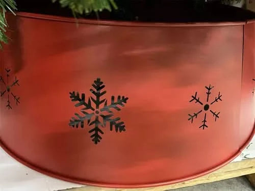 Saia Decorativa Natalina Natal Árvore De Natal Base Ferro 70x60x25 - Imagem 3