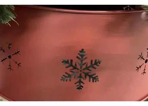 Saia Decorativa Natalina Natal Árvore De Natal Base Ferro 70x60x25 - Imagem 4
