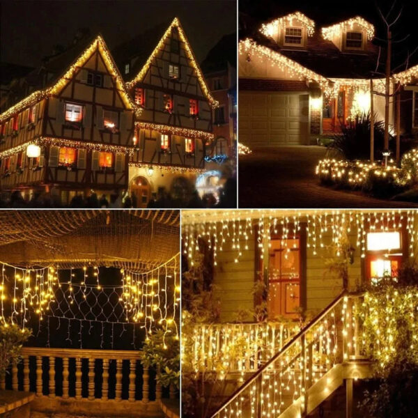 Cortina de Luzes LED Natalinas – Encanto e Magia para sua Casa - Imagem 2