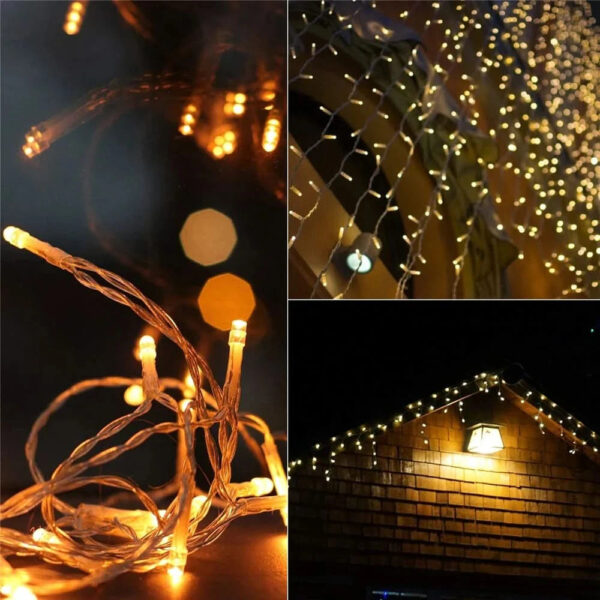 Cortina de Luzes LED Natalinas – Encanto e Magia para sua Casa - Imagem 3