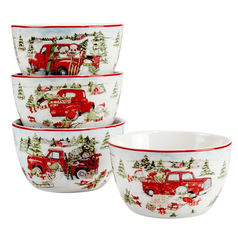 Conjunto Louças porcelana Estampa de Natal 16 peças - Serviço para 04 Pessoas - Imagem 9