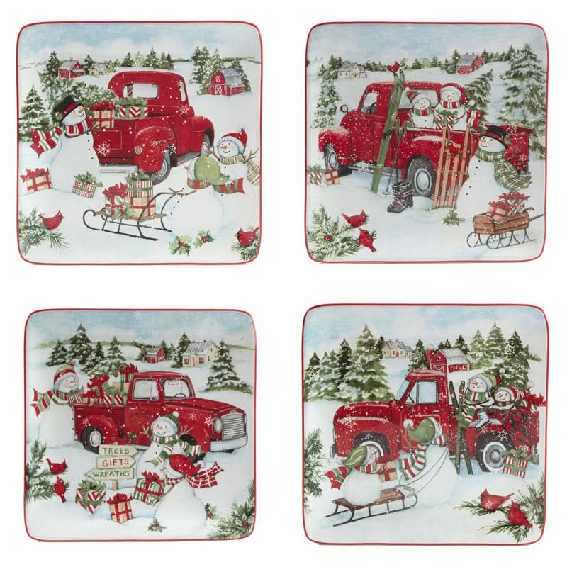Conjunto Louças porcelana Estampa de Natal 16 peças - Serviço para 04 Pessoas - Imagem 7