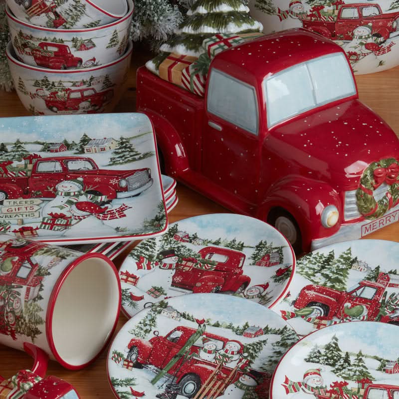 Conjunto Louças porcelana Estampa de Natal 16 peças - Serviço para 04 Pessoas - Imagem 5