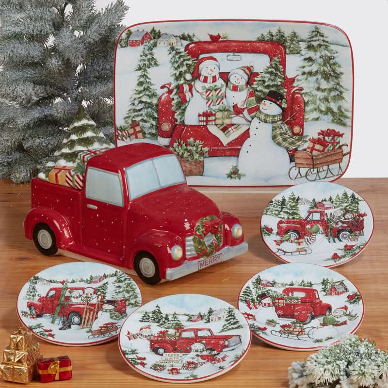 Conjunto Louças porcelana Estampa de Natal 16 peças - Serviço para 04 Pessoas - Imagem 3