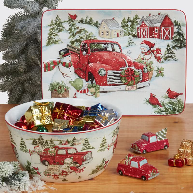 Conjunto Louças porcelana Estampa de Natal 16 peças - Serviço para 04 Pessoas - Imagem 4