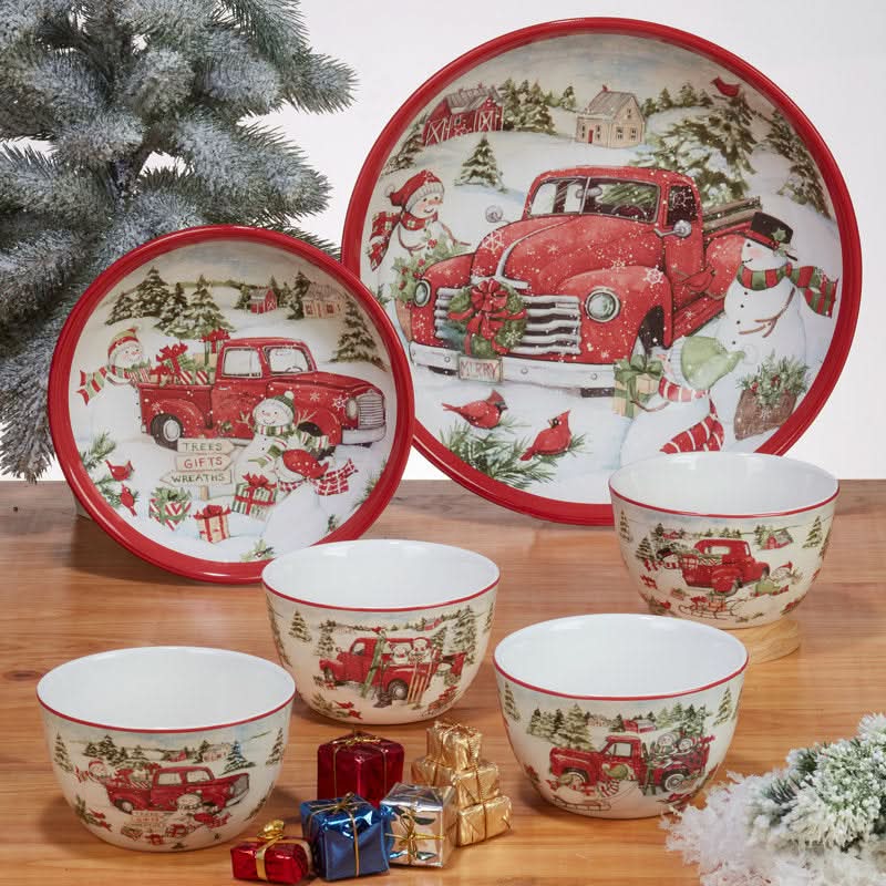 Conjunto Louças porcelana Estampa de Natal 16 peças - Serviço para 04 Pessoas - Imagem 2