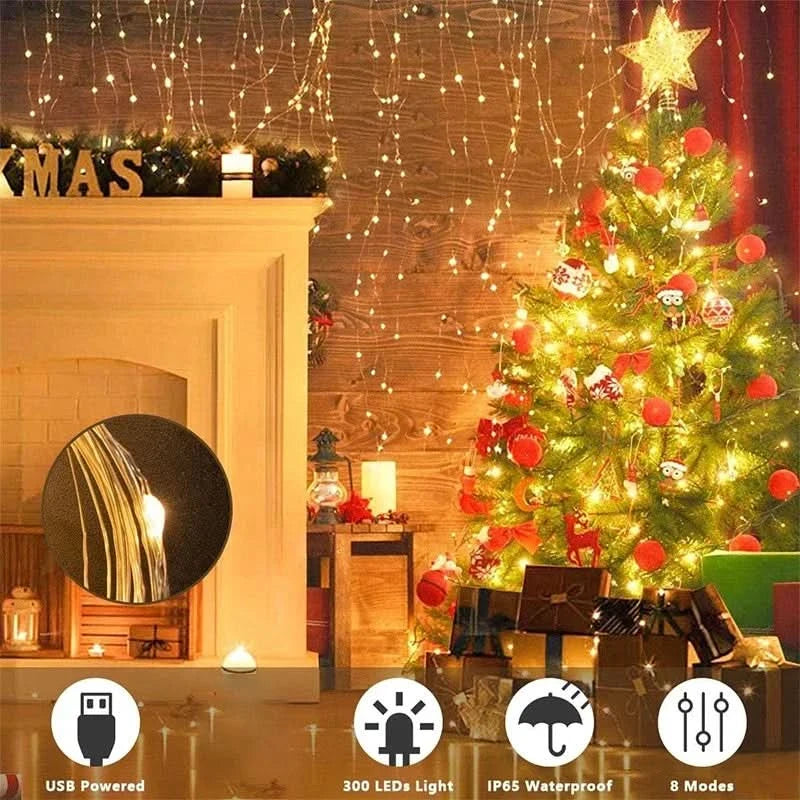 Cortina de Luzes LED Natalinas - Magia e Encanto em Sua Casa - Imagem 2