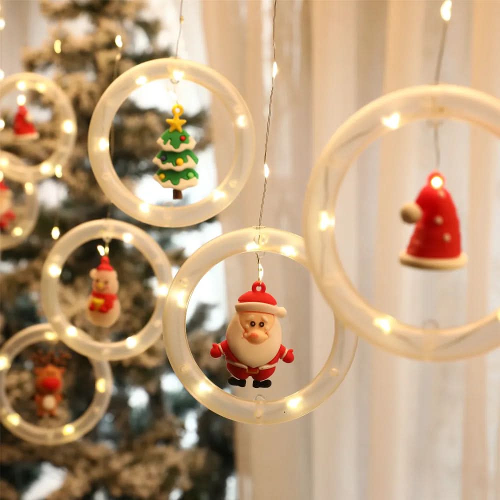 Cortina de Luzes de Natal em LED para Decoração – Brilho Festivo e Encantador - Imagem 4