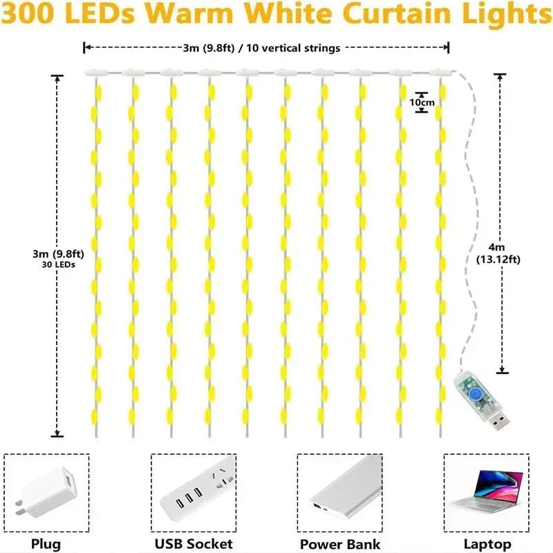 Cortina de Luzes LED Natalinas - Magia e Encanto em Sua Casa - Imagem 6