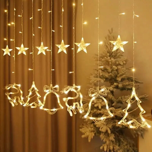 Cortina de Luzes LED Natalinas – Encanto e Magia em Sua Casa - Imagem 4