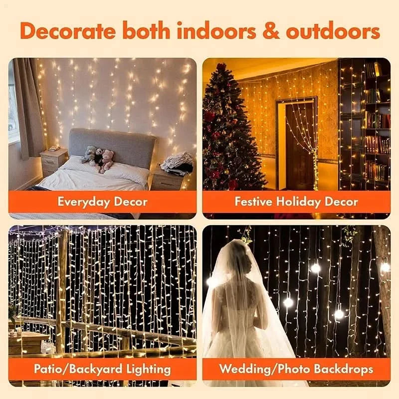 Cortina de Luzes LED Natalinas - Magia e Encanto em Sua Casa - Imagem 3