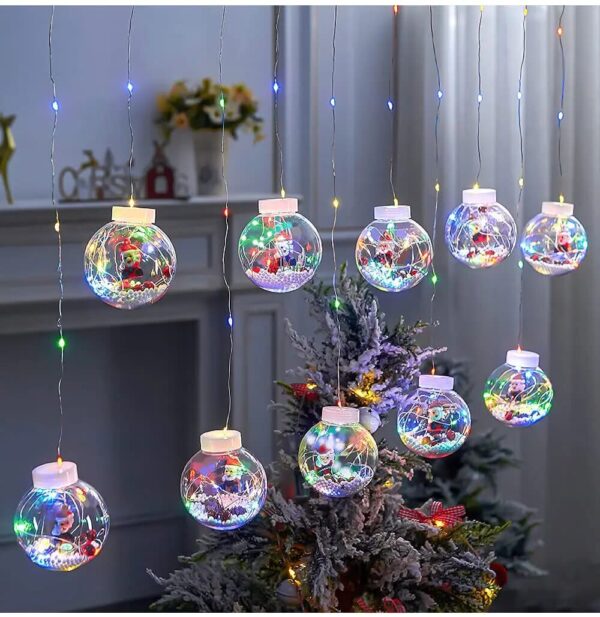 Cortina de Luzes em LED Globos Decoração de Natal - Imagem 14