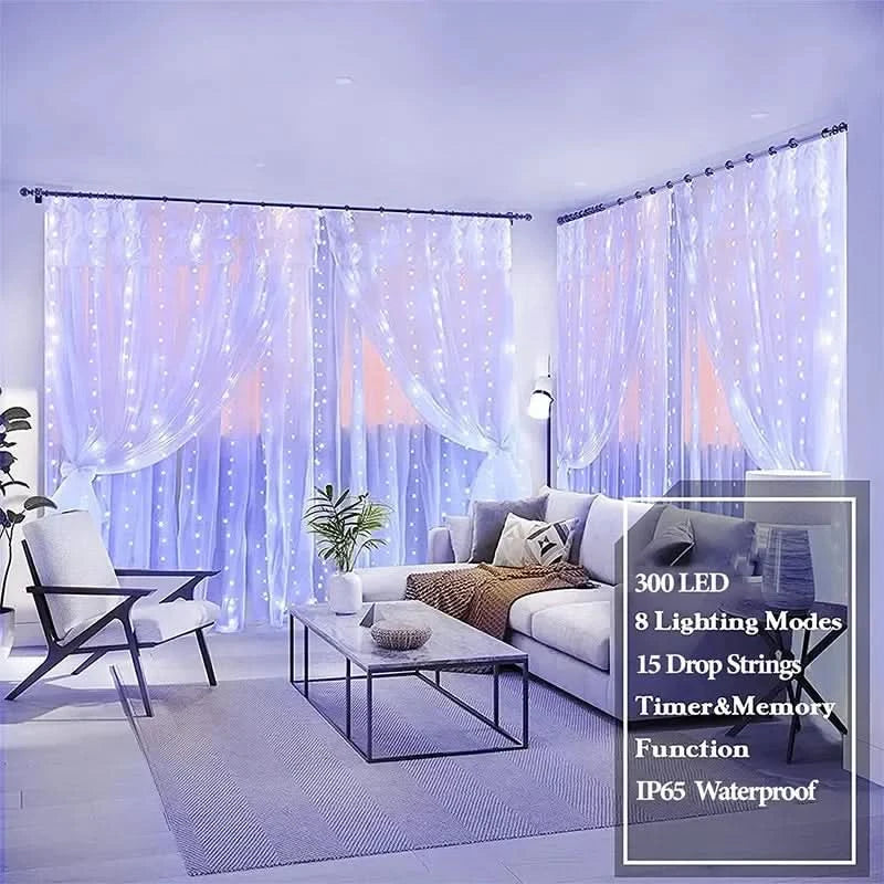 Cortina de Luzes LED Natalinas - Magia e Encanto em Sua Casa - Imagem 9
