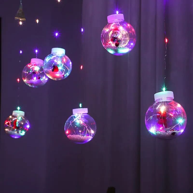 Cortina de Luzes em LED Globos Decoração de Natal - Imagem 3