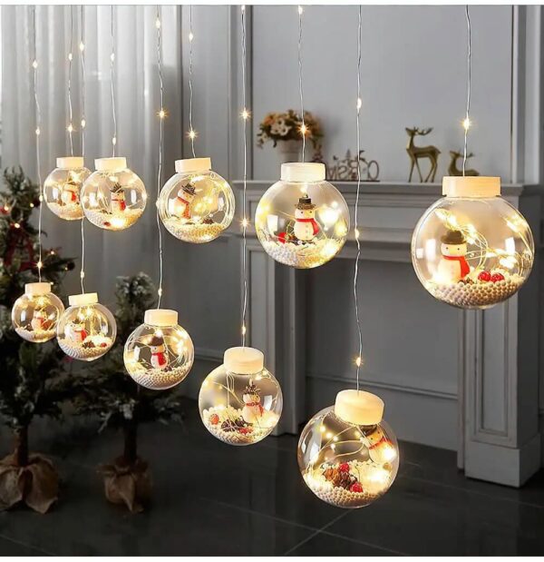 Cortina de Luzes em LED Globos Decoração de Natal - Imagem 15