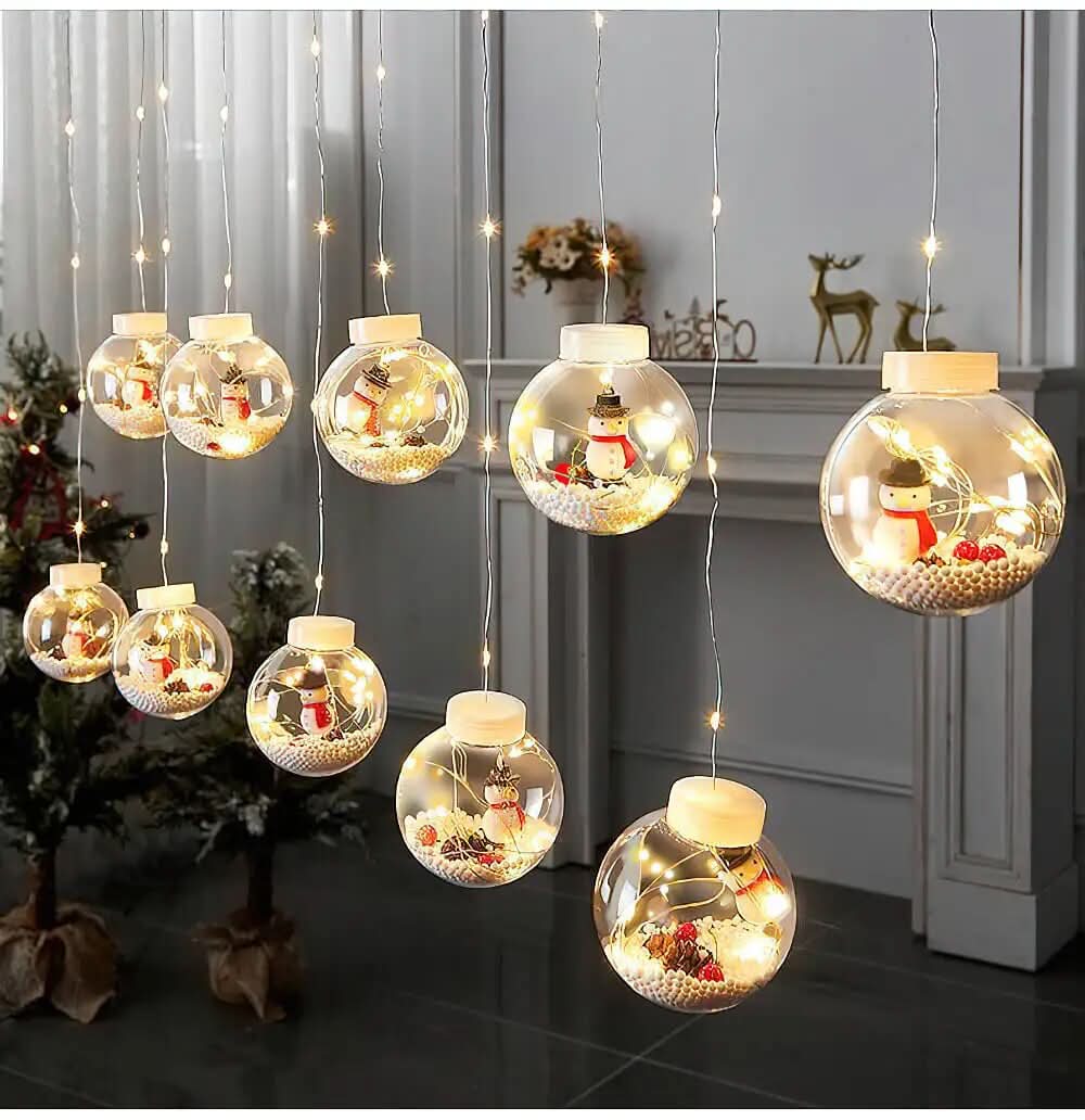 Cortina de Luzes em LED Globos Decoração de Natal - Imagem 15